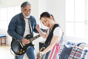 自宅でエレキギター練習