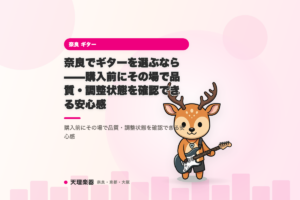 奈良でギターを選ぶなら——購入前にその場で品質・調整状態を確認できる安心感