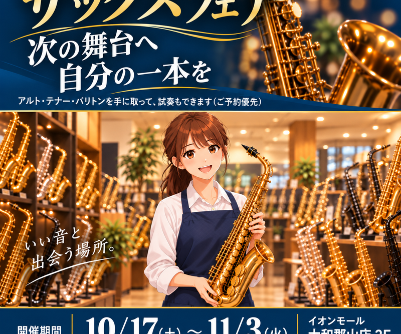 サックスフェア 10/17〜11/3 イオンモール大和郡山店 3F